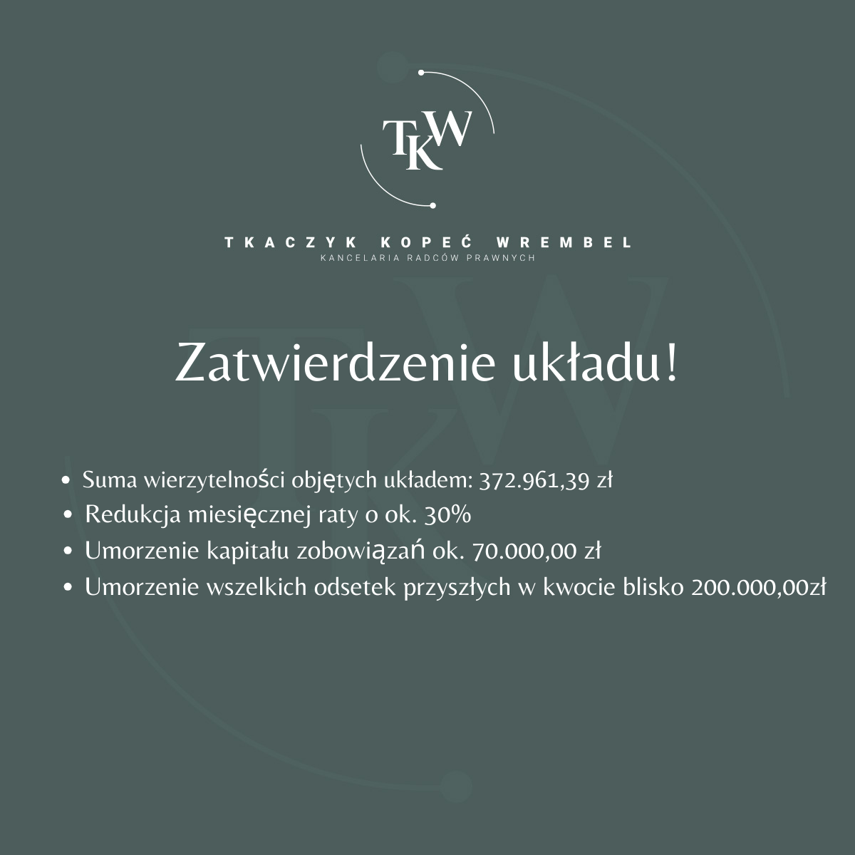 układ restrukturyzacja